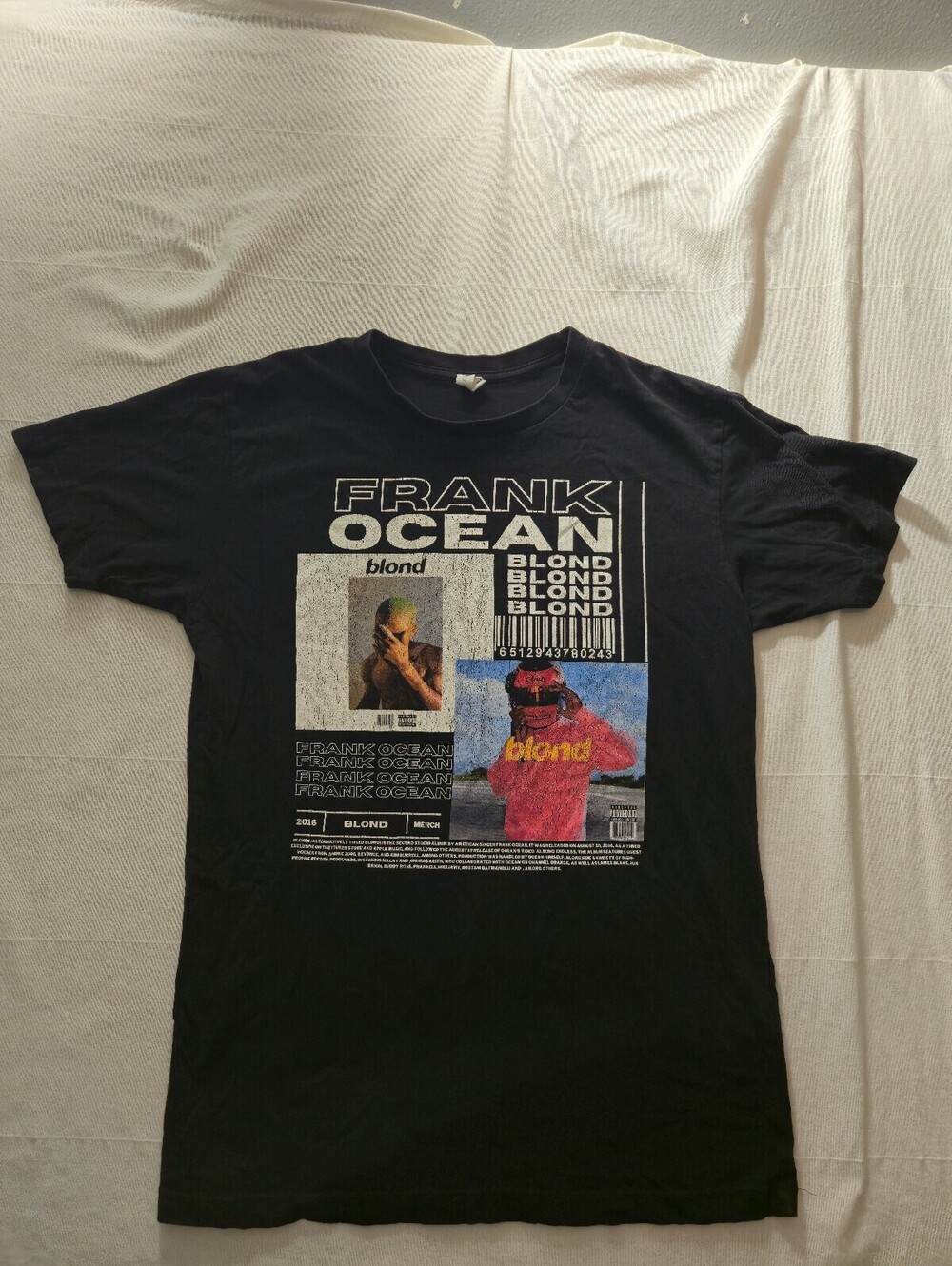 Frank Ocean Blond Album Graphic Black T-Shirt Medium 100% Cotton
